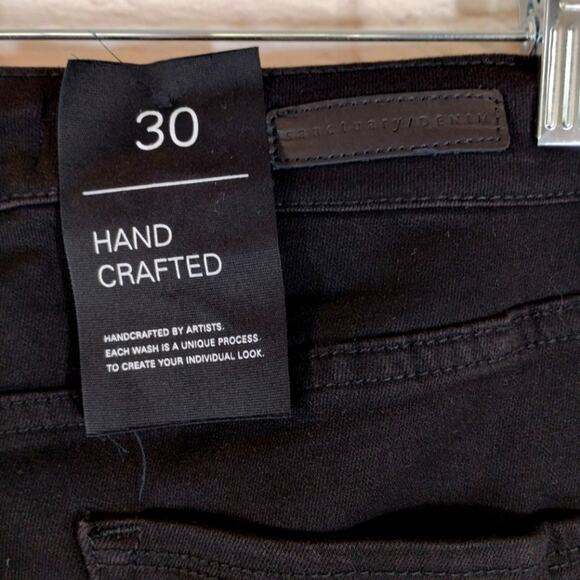 E Sanctuary Denim Black Embellished Connector Kick Cropped Jeans NWT Size 30 - Picture 8 of 13